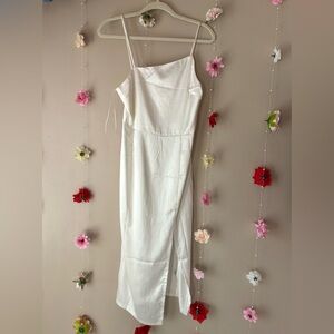 JAUS White Dress With Slit